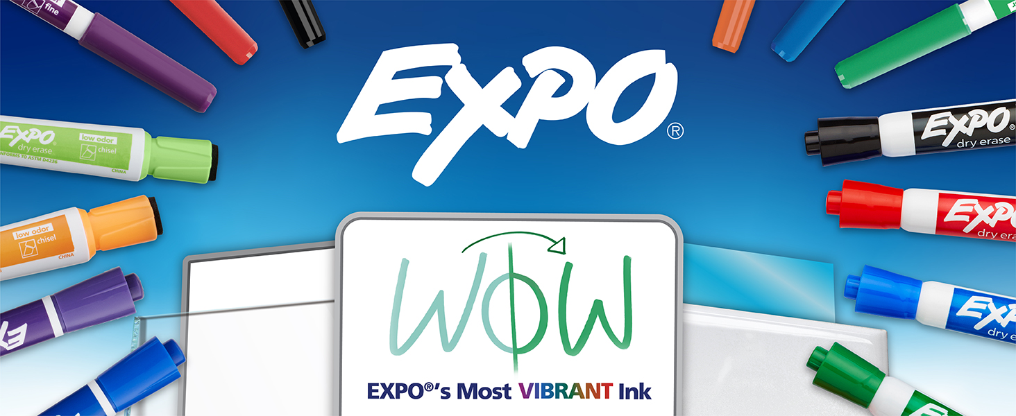 EXPO Dry Erase Markers, Low Odor Ink, Assorted Fashion Colors, Chisel Tip, 36 Count - Easily Erases, Ideal for Classroom, Home, Office, Back to School, Teacher Supplies