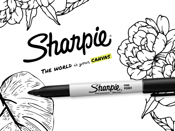 Sharpie Twin Tip Permanent Markers, Fine and Ultra Fine, Black, 12 Count