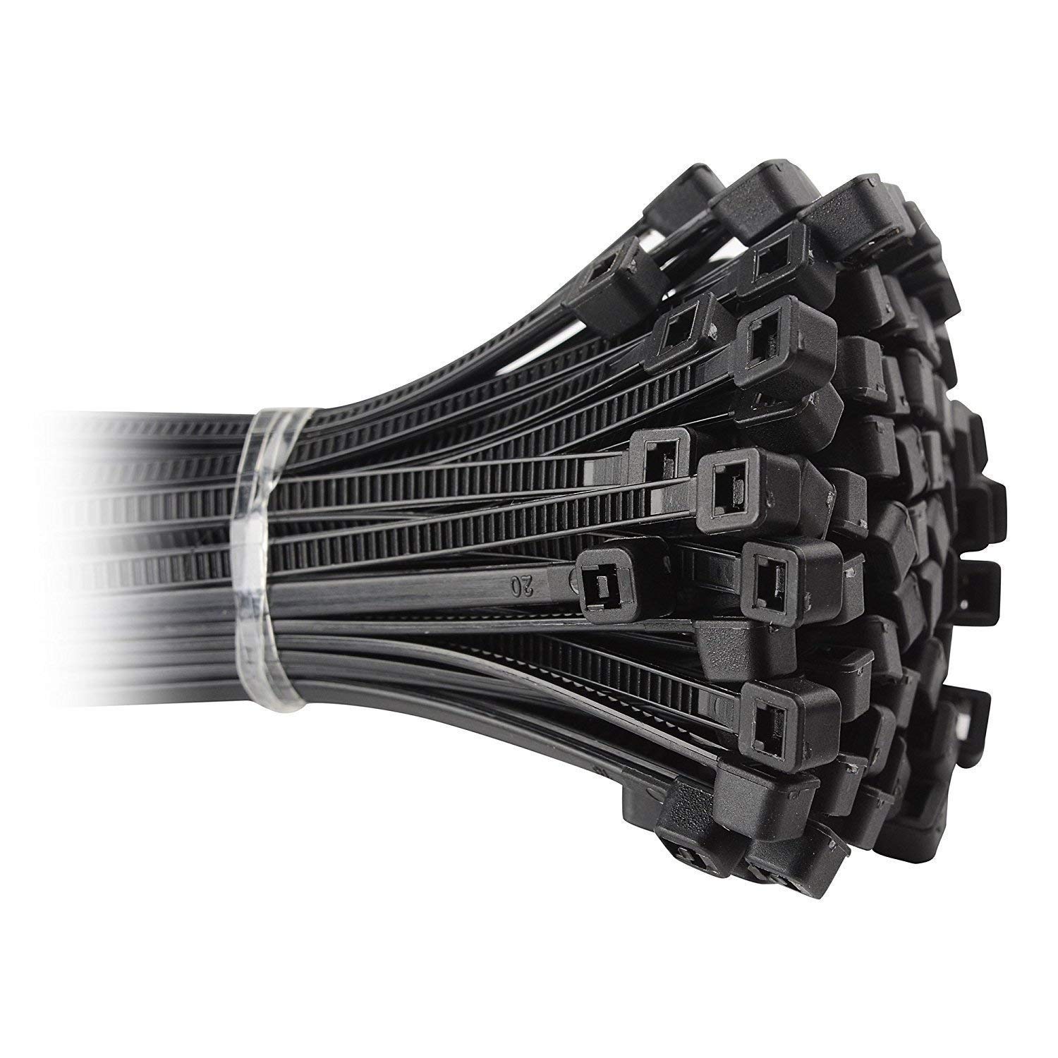 SCHOFIC Cable Zip Ties Heavy Duty 368 MM [SIZE 14.5 INCH], Ultra Strong Plastic [POLYAMIDE] Wire Ties with 49 Pounds Tensile Strength, Nylon Tie Wraps with 4.8 MM Width (25, Color May Vary)