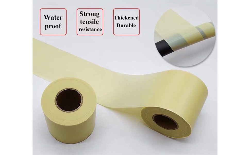 2Pcs Pipe Wrapping Tape, Non-Adhesive Pipe Tapes for Air-Conditioner, Insulation Pipe Wrapping Tape Tube Protective Wrapping Tapes Air Conditioning Outside Machine Cable Tie Strap 2.32” Width (Yellow)