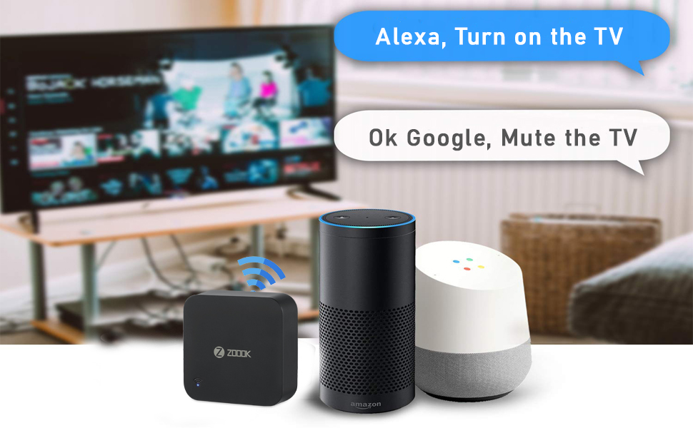 Zoook Clicker WiFi Smart Home Universal Remote with Alexa | Remote for Air Conditioner | TV | DTH |Home Theatre (Black)