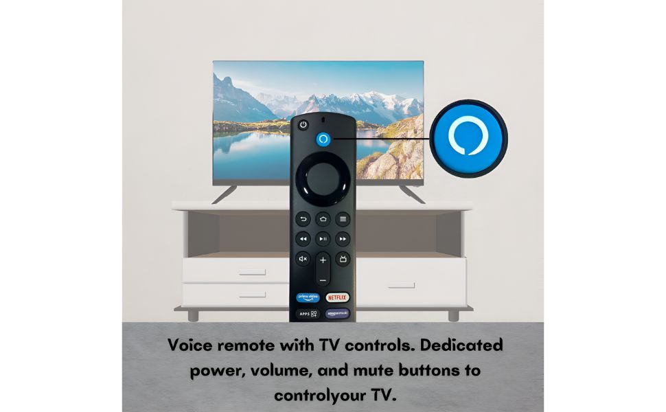 Upix Compatible Fire TV Stick 3rd Generation Smart TV Remote No. 1113 | with Voice | Exactly Same Remote Will Only Work | Will Work with FIRE TV Stick ONLY | Pairing is Required