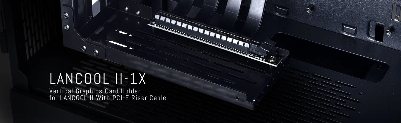 LIAN LI LANCOOL II-1X Premium PCI-E x16 3.0 Black Extender Riser Cable 200mm and Cover Bracket for LANCOOL II/LANCOOL 2/LANCOOL Two - LANII-1X