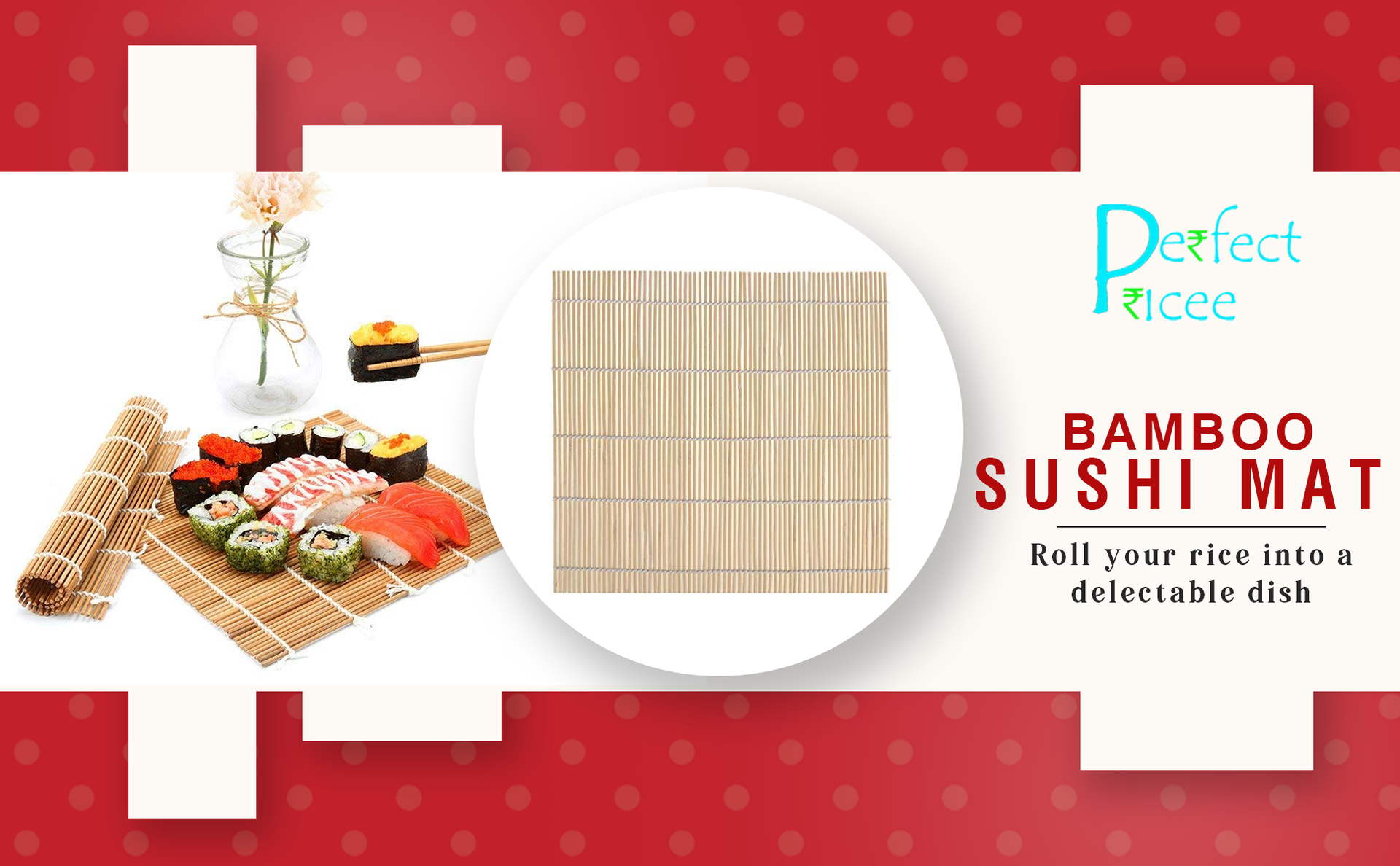 Perfect Pricee Bamboo Sushi Mat Onigiri Rice Roller Rolling Maker Tool