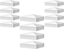 12 Pcs Pyramid White PVC Vinyl Post Top Caps, Fence and Deck Post Caps for Vinyl Fence Posts (4 x 4 Inch)