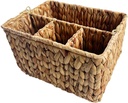 Practical Woven Storage Basket Multi-functional Cutlery Holder for Home Kitchen