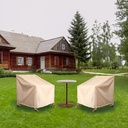 Patio Chair Covers, 2 Pack outdoor furniture covers, HeHeavy Duty and Waterproof outdoor chair cover, patio furniture cover 36" W x 40" D x 36" H Beige