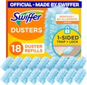 Swiffer Dusters Refill for Cleaning, Made by SWIFFER, Feather & Microfiber Duster Disposable Alternative, for Dusting Furniture, Blinds, Ceiling Fans, Walls, Helps Remove Allergens, Unscented, 18ct​