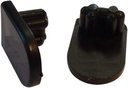 30-310B - 1/2 Oval Sling Insert for Sling Chair Replacement End Caps - 1-1/8" L x 3/4" W - Black Patio Furniture End Caps (10 pcs)