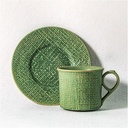 Tea Cup Small Exquisite Espresso Latte Coffee Cup Handmade Ceramic Tea Cup and Saucer Novel Coffee Cup 250ml (C) (A)