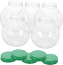 5pcs Christmas Shaped Candy Jar Seal Lid for Storing Treats Cookies Marshmallows and Toys for Holiday Parties