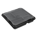 Restaurantware-LIDS ONLY: 10 x 10 x 0.9 Inch Clear Lids For Bento Boxes, 100 Disposable Container Lids - Bento Boxes Sold Separately, Tight Seal, Clear Plastic Lids, Ideal For Take Out