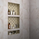 Zigzag Shower Niche Recessed, ABS Plastic Bathroom Shower Cube16×34 inches, with Texture