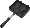 Non-Stick Waffle Maker, Aluminium Alloy Baking Pan Cake Bakeware with 2 Sided Fish Shape Mold Baking tools