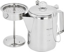 9 Cup Stainless Steel Percolator with Clear Knob Corrosions Hinged Lid Coffee Maker Quick Heating Pots Stainless Steel Percolator