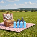 4Pcs Reusable Freezer Ice Packs for Coolers | Long-Lasting Cooling Ice Blocks for Lunch Boxes,Camping, Fishing, and Air Conditioner Fans,4.52 x 1.57 x 1.18 Inches (Blue)