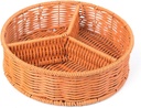 Fruit Storage Containers Large Imitated Rattan Basket for Kitchen Fruit Basket Stand