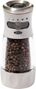 OXO Good Grips Contoured Mess-Free Pepper Grinder, Adjustable Ceramic Grinder with Five Settings, Black Pepper Mill for Home and Kitchen, Spice Tool and Kitchen Gadget