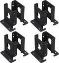8Pcs Adjustable 4x4 Fence Post Anchor Base Brackets Floor Flange Heavy Duty Solid Pergola Post Base Brackets kit for Deck Handrail Railing Mailbox