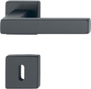 HOPPE Austin Handle Set on Rosette BB Aluminium Black