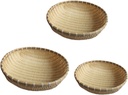 3pcs Hanging Storage Basket Woven Storage Boxes Fruit Organizer Home Bread Holder