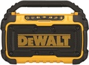 DEWALT 20V MAX Bluetooth Speaker, 100 ft Range, Durable for Jobsites, Phone Holder Included, Lasts 8-10 Hours with Single Charge (DCR010)