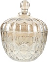 Embossed Glass Candy Jar Sugar Storage Container Cookie Jars Large Cute Sealed