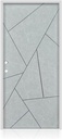 36 in. x 80 in. Right-Hand Gray Steel Prehung Front Door with Bore Hole