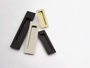 Emtek, Modern Rectangular, Flush Pull, 2" x 10", Flat Black