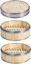 1set Dumpling Steamer Bamboo Steamer Basket Food Chinese Kitchenware Nutritious Easy Storage
