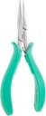 Excelta Stainless Steel Pliers, Gentle Spring Mechanism, Smooth Jaws, Ergonomic Anti-Static & Cushioned Grip, Precision Tool, 5.75" Length, Intermediate