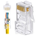 FEDUS RJ45 Cat6는 연결관 RJ45 끝, Cat5, Cat5e, Cat6 8P8C RJ45 연결관, 이더네트 케이블 주름 연결관 UTP 네트워크 마개 단단한 철사 및 표준 케이블, 랜 주름을 잡습니다 (40의 팩)