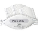 3M Aura 미립자 인공호흡기 9205+, N95, 개별적으로 감싸인, 3개의 위원회 편평한 겹 디자인은 얼굴 운동을 허용합니다