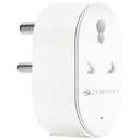 Zebronics ZEB-SP116, Assistant & Alexa와 호환되는 스마트 Wi-Fi 플러그, 16A까지 지원하며, 일정한 제어 및 에너지 모니터링 기능을 갖춘 전용 APP로 제공됩니다.