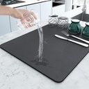 PANCA Dish Drying Kitchen Mat | Large Water Absorbent Utensil Drying Rack Mat | Anti-Slip Kitchen Accessories for Home | Organiser Mat for Sink, Dining Table & Vessel Draining (40x 60 cm)