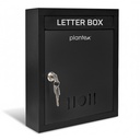 Plantex Letter Box/GI Steel Post Box/Suggestion Box for Office Use with Key Lock/Letter Box for Home gate/Mail Box (Black) - 벽 마운트 - A4 크기