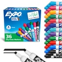 EXPO 드라이 Erase Markers, 낮은 냄새 잉크, 분류 패션 색상, 치셀 팁, 36 개 - 쉽게 Erases, 교실, 홈, 사무실, 학교, 교사 용품에 이상