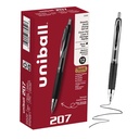 uniballTM 207 젤 펜, 까만 잉크, 0.7mm 중간 점, 철회 가능한, 12 조사