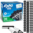 EXPO 드라이 Erase Markers, 낮은 냄새 잉크, 블랙, 치셀 팁, 36 카운트 - 쉽게 Erases, 교실, 홈, 사무실, 학교로 돌아, 교사 용품