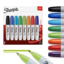 Sharpie 영원한 Chisel 끝 감적 세트, 목제를 위한 포스터 감적, 플라스틱 및 더 많은 것, 8 조사
