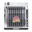 Zebra 펜 Z 그립 철회 가능한 볼펜, 블랙 잉크, 1.0mm, 18 팩