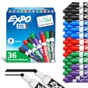 EXPO 드라이 Erase Markers, 낮은 냄새 잉크, 분류 된 색상, 치셀 팁, 36 조사