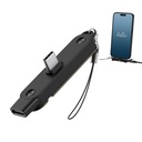 Portronics 240W Dockpin Type C to Type C 어댑터 내장 스탠드, 스마트 전자 마커 칩셋, Pocket-Sized 커넥터, 컴팩트 케이블 무료 디자인, 노트북, 스마트 폰, 태블릿 (블랙)과 호환