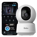 Qubo Smart Cam 360° 3MP | SD 카드 필요 없음, 클라우드에서 직접 기록 | 2026 Edition - by Hero Group | STQC 인증 | AI Person Detection | Intruder Alarm | Night Vision | 2Way Talk