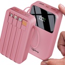 Lifelong Electronics 20000mAh 22.5W 빠른 충전 파워 뱅크 | 4 케이블 첨부 - Type A + Type B + Type C + Lightning | New & Old Devices | 4 포트 사용 가능 토오 | 소형 파워 뱅크