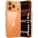 iPhone 17 Pro 용 GiftKart Ultra-Hybrid Crystal Clear Back Case Cover | 내진성 디자인 | iPhone 17 Pro 용 하드 백 커버 케이스 (PC 및 TPU, 투명)