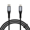 277W 고속 충전용 케이블 조명용 C 형 C | 480Mbps 데이터 전송 | 1.2 m (3.9 ft) 완벽한 케이블 길이 | 프리미엄 나일론 브레이징 | 내구성 및 엉킴없는 | 실리콘 Tie (Carbon Black)