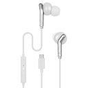 Zebronics Type-C 유선 이어폰, 인라인 MIC, 딥베이스, 1.2m 케이블, 10mm 네오디뮴 드라이버, 경량, 인-Ear 디자인, 모바일, 태블릿, 노트북 (Bro C, 화이트)과 호환