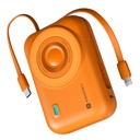 Portronics 힘 셔터 20000mAh 15W 자석 무선 빠른 위탁 Powerbank in-Built 유형 C & 8 핀 케이블, 22.5W 유형 C PD 산출, 유형 C 양지향성 항구, 발광 다이오드 표시 (오렌지)