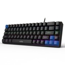 EvoFox Katana S Mini 유선 기계식 키보드 | 핫스왑 가능 자동 레드 스위치 | 68-Key 컴팩트 레이아웃 | Vivid Rainbow Backlighting | 1000Hz Polling Rate, 모든 Key Anti-Ghosting (Black)